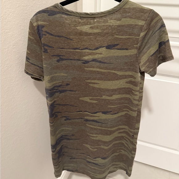 Camouflage V-Neck T-Shirt Dress - Picture 2 of 3